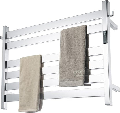 K&KALONZO Towel Warmer for Bathroom, Wall-Mounted 6-Bar Heated Towel Rack by KKALONZO