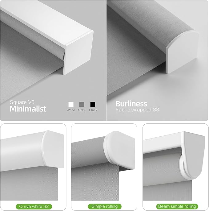 ZSHINE Motorized Blackout Window Blinds Customize Width Remote Control Wireless - Image 3