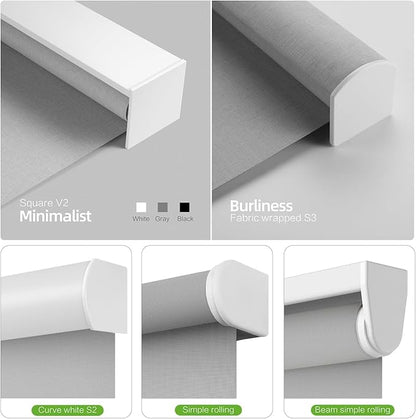 ZSHINE Motorized Blackout Window Blinds Customize Width Remote Control Wireless - Image 3