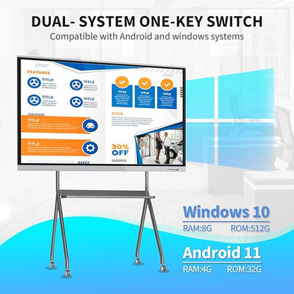 86" Touchscreen Monitor Smart Board, 4K Interactive Presentation Electronic - Image 4
