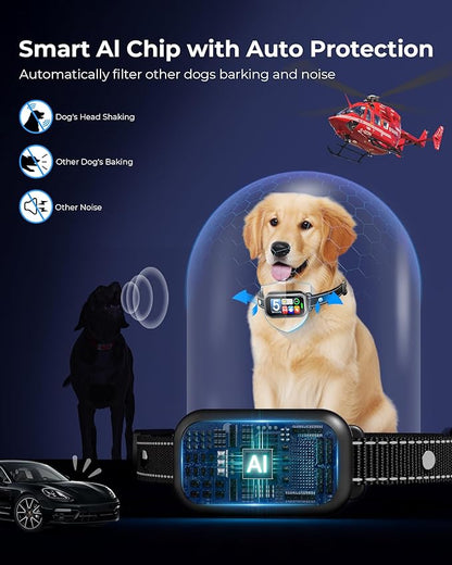 Dog Bark Collar 1-Second Quick Bark Stopping, Smart Humane Training Collar - Image 2