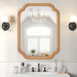 Natural Wood Framed Mirror, 18X24 Inch Bathroom Mirror by FerytangeHome