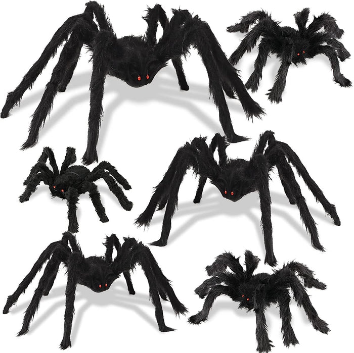 Halloween Spider Decorations 6 Pack: Giant Spider Outdoor Decoration