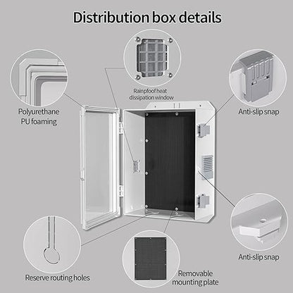 Namunanee Outdoor Electrical Junction Box, ABS Water Resistant Enclosure - Image 6