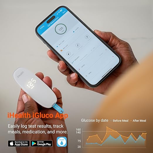iHealth Gluco+ Wireless Smart Blood Glucose Monitor Kit - Image 4