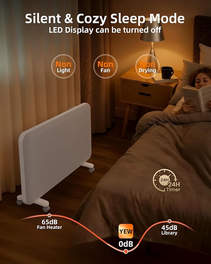 YEW Space Heaters for Lagre Room, Convection Infrared Electric Heater - Image 5