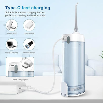 JNGOODS Mini Cordless Portable Water Flosser Oral Irrigator Water Teeth Cleaner - Image 5