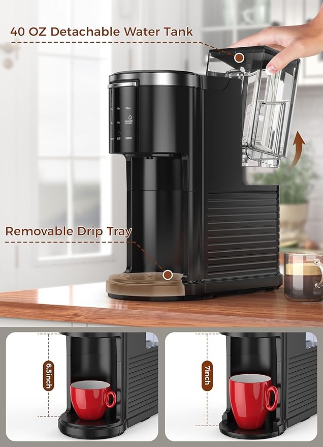 COWSAR Commercial Single Serve Coffee Maker, K Cup Coffee Brewer - Image 4