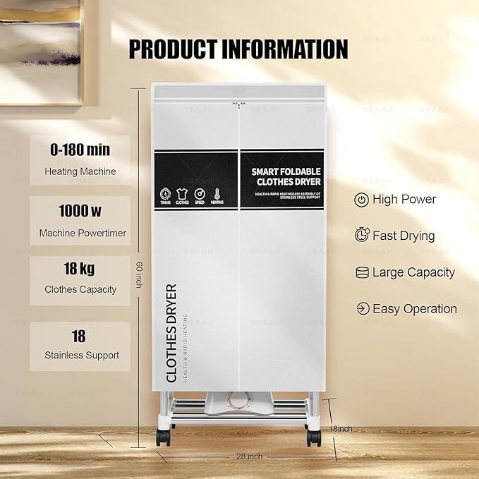 Clothes Dryer, Portable Drying Machine - Image 6