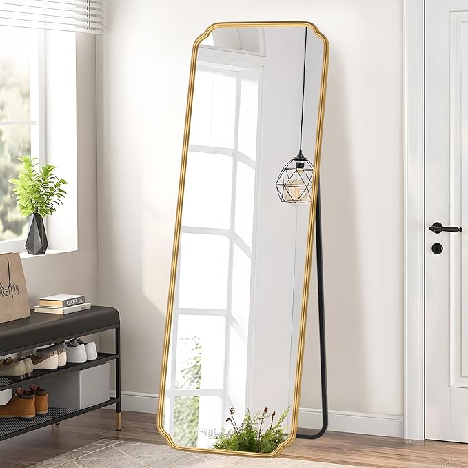 Gold Full Length Mirror with Standing by FerytangeHome