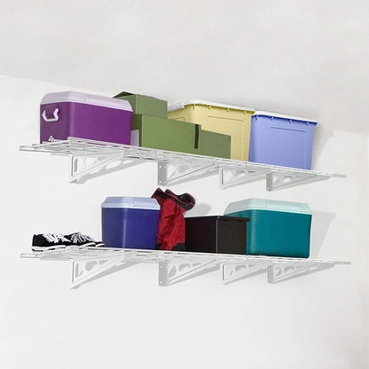 FLEXIMOUNTS 12-inch-by-72-inch Wall Shelf Garage Storage Rack Wall Mounted - Image 9