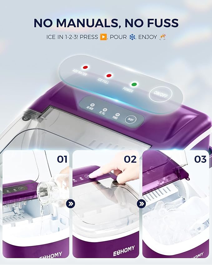 EUHOMY Countertop Ice Maker Machine - Image 6