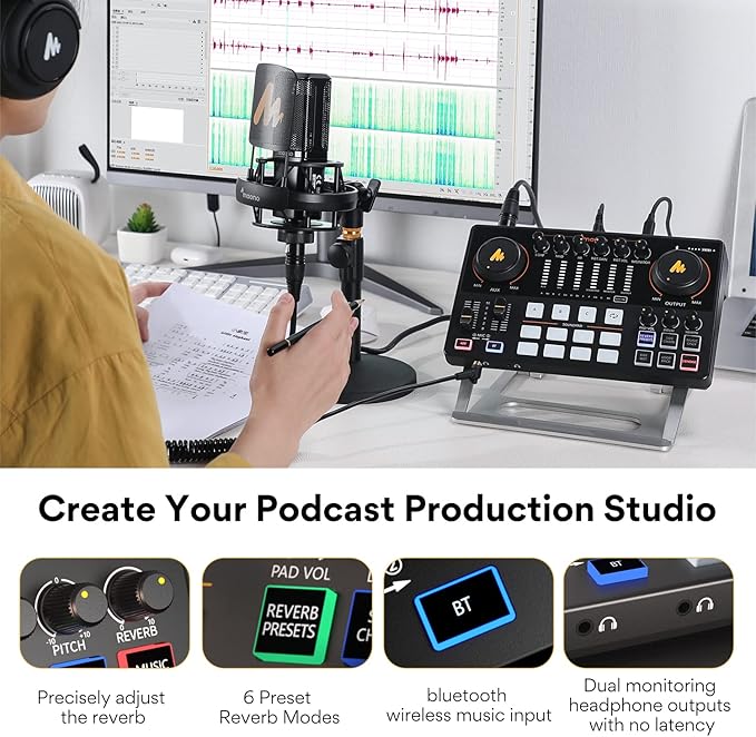 MAONO Audio Interface, MaonoCaster 10-Channel Podcast mixer - Image 6