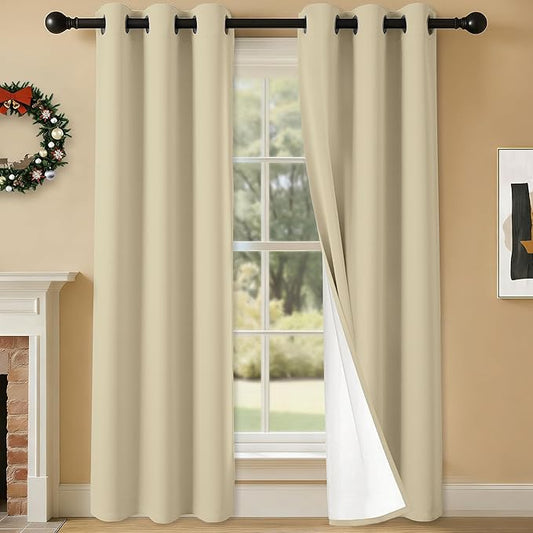 100% Blackout Curtains 84 Inch Length by Unknown