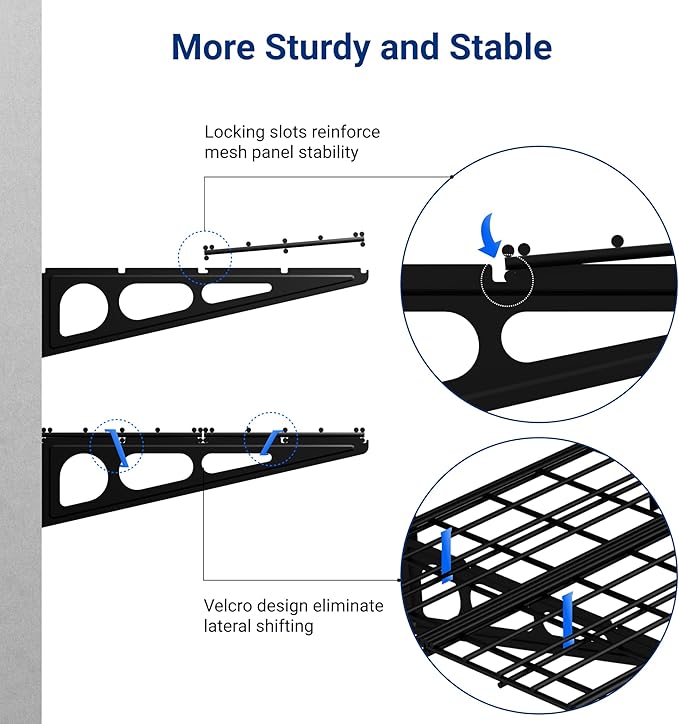 FLEXIMOUNTS 2-Pack 2x4ft 24-inch-by-48-inch Wall Shelf Garage Storage Rack Wall - Image 5