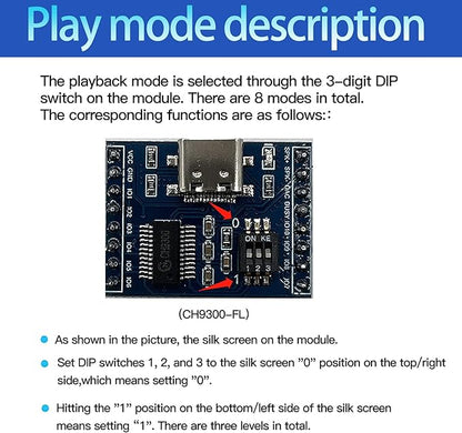 XLW Voice Playback Module, 16M Sound Board MP3 Music Player - Image 7