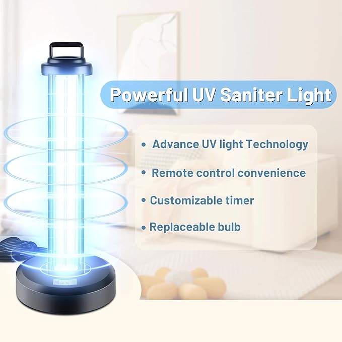 38W UV Sanitizer Light, Portable Ultraviolet Light - Image 2