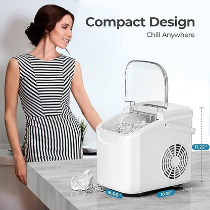 Countertop Ice Maker Machine, 8 Ice Cubes in 6 mins, 26lb/Day Ice - Image 7