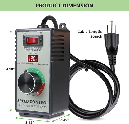 Cdmall AC Motor Speed Controller 120V 15A Max - Image 4