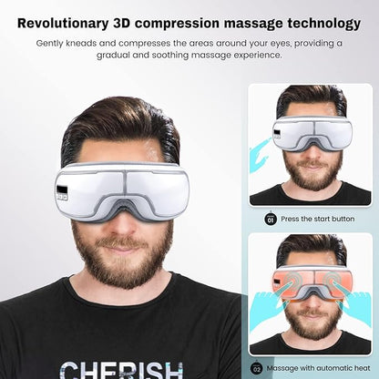Eye Massager with Heat, Heated Eye Mask, Compression Massage, Eye Massager - Image 2