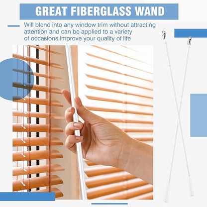 Bokon 2 Pieces White Fiberglass Blind Wand Vertical Blinds Stick Replacement - Image 7