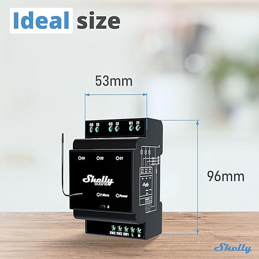 Shelly Wave Pro 3 US LR | Z-Wave Long Range 3-Channel Smart Relay Switch - Image 2