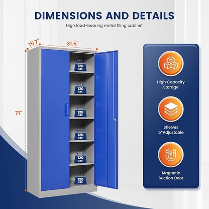 Yizosh Metal Garage Storage Cabinet - Image 3
