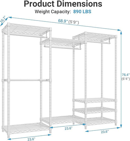 VIPEK V5 Portable Closet Wardrobe Heavy Duty Clothes Rack, Freestanding - Image 5