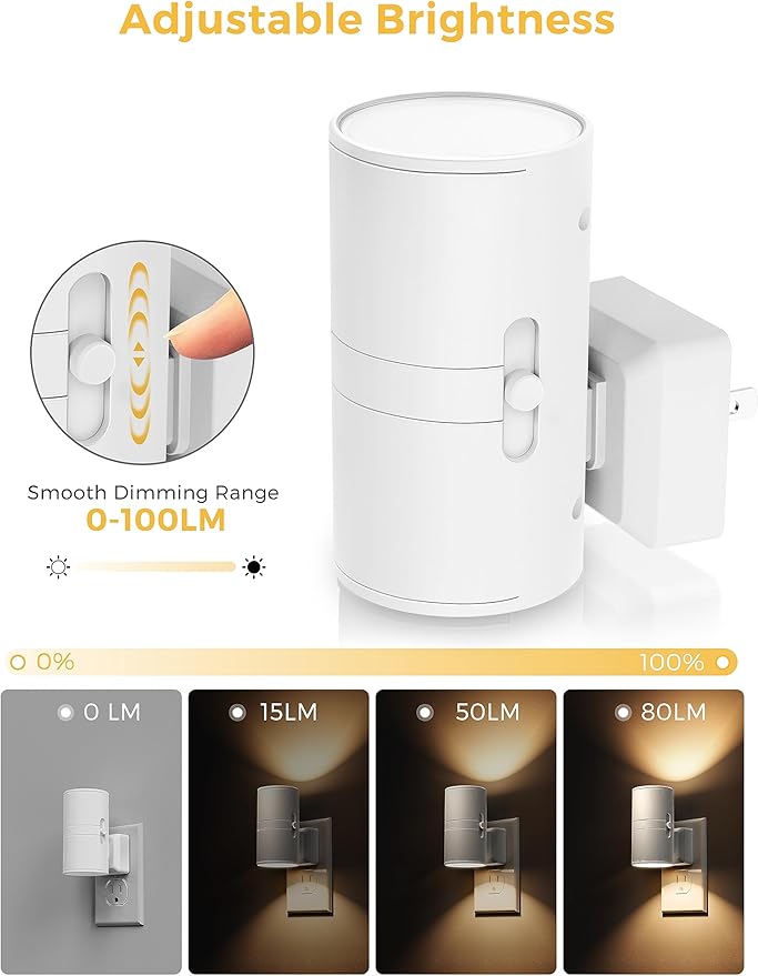 L LOHAS LED 4X Night Light Plug in, LOHAS Modern Night Light - Image 3