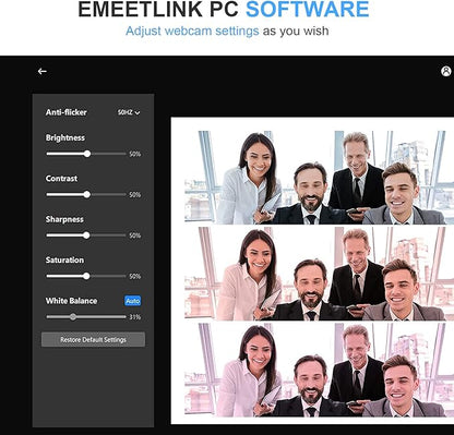 EMEET 1080P Webcam with Microphone, C960 Web Camera, 2 Mics Streaming Webcam - Image 6