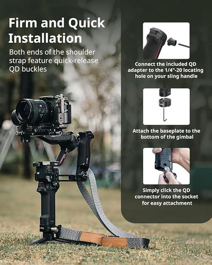 SmallRig RS3 RS2 Weight-Reducing Shoulder Strap Compatible - Image 4