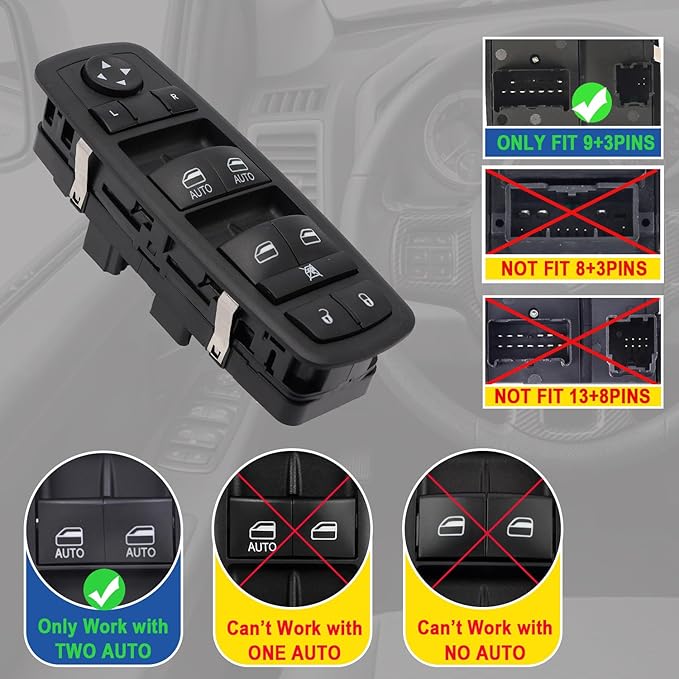 AMICAREP Master Power Window Switch Driver Side Compatible - Image 3