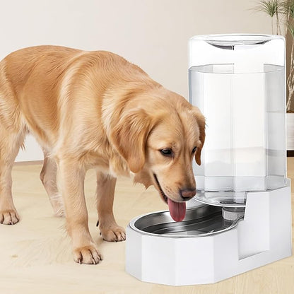 Sfozstra Automatic Pet Water Dispenser: 8L White Gravity Stainless Steel Water - Image 7
