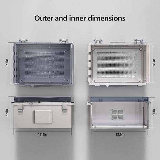 ABS Electrical Junction Box, Ventilated Design, Cable Grommets, IP65 Waterproof - Image 5