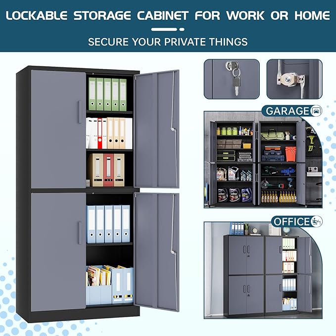 MIIIKO Metal Garage Storage Cabinet - Image 4
