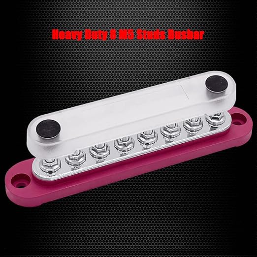 8 x M5 Studs Power Distribution Block Bus Bar 12V, Ampper 5.9" HD 120A Marine - Image 2