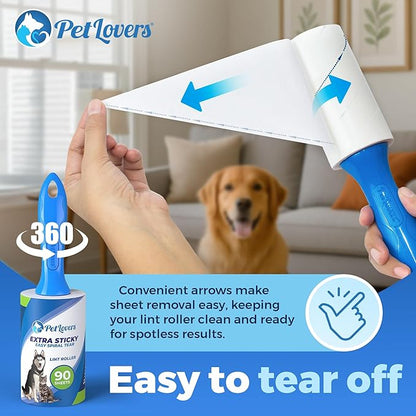 PetLovers Extra Sticky Lint Roller Mega Value Set 900 Sheets - Image 5
