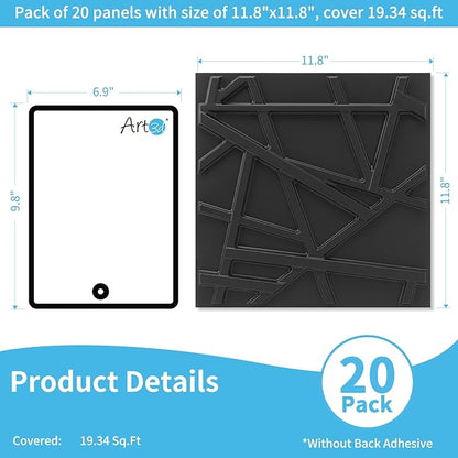 Art3d 20 Pack Decorative 3D Wall Panels, 19 Sq.Feet PVC Interior Wall Décor - Image 2