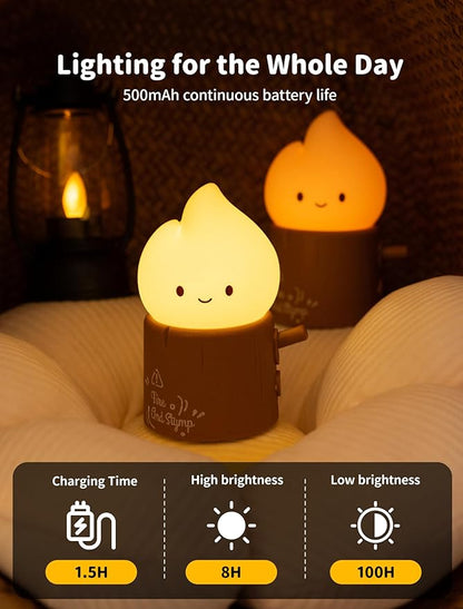 Tarinks Stump Fire Night Light, Flameless Candles Lamp, Torch Stump Light - Image 7