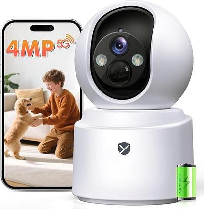 2.5K 4MP Pan/Tilt Security Camera Indoor by YesPano