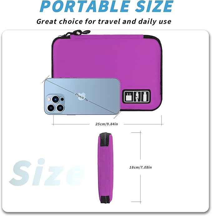 Electronics Organizer, Travel Cord Organizer Pouch, Portable Cable Organizer - Image 3