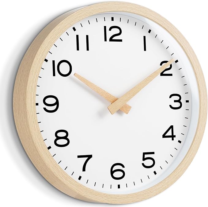 AKCISOT Wall Clock, Boho Kitchen 10 Inch Wall Clocks Battery Operated Non - Image 2
