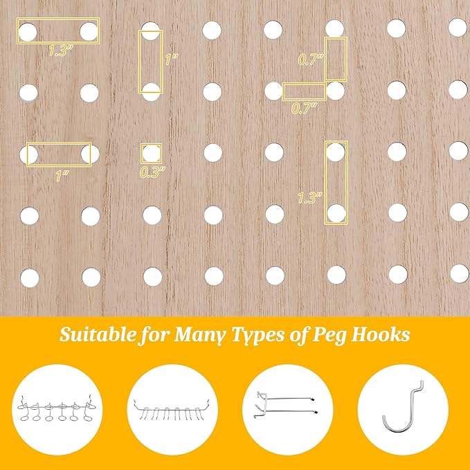 Bonnlo 4 Panel Pegboard Freestanding, 5 FT Portable Display Board Organizer - Image 5