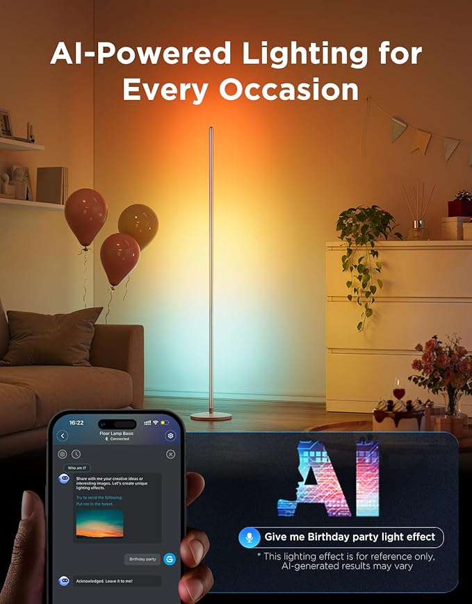 Govee RGBIC Floor Lamp, LED Corner Lamp Works - Image 4