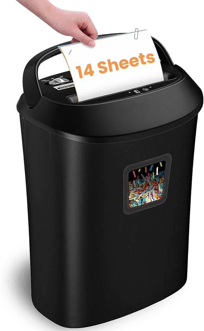 Paper Shredder 14-Sheet Cross-Cut Shredder by VidaTeco