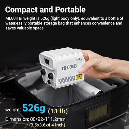 Godox ML60IIBi with Handheld Bracket, 70W Bi-Color LED Video Light, Handheld - Image 6