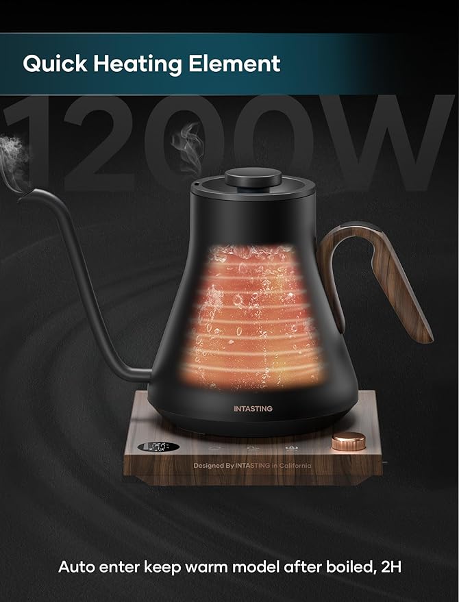 Electric Kettle, Gooseneck Electric Kettle, ±1℉ Precise Temperature Control - Image 5