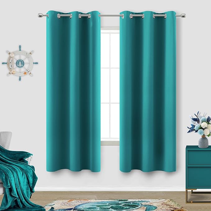 KOUFALL Living Room Curtains 72 Inches Long, 2 Panels Black Out Blackout Light by KOUFALL