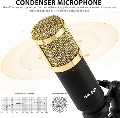 SINWE Podcast Microphone Bundle, BM-800 Condenser Mic - Image 2