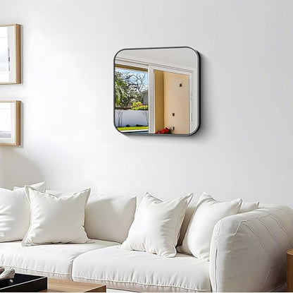 Black Bathroom Mirror, 18 x 18 inch Square Mirrors - Image 5